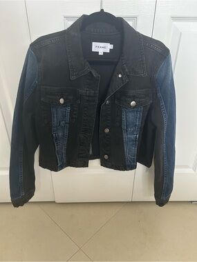 Frame Le Mix Two Tone Denim Jacket